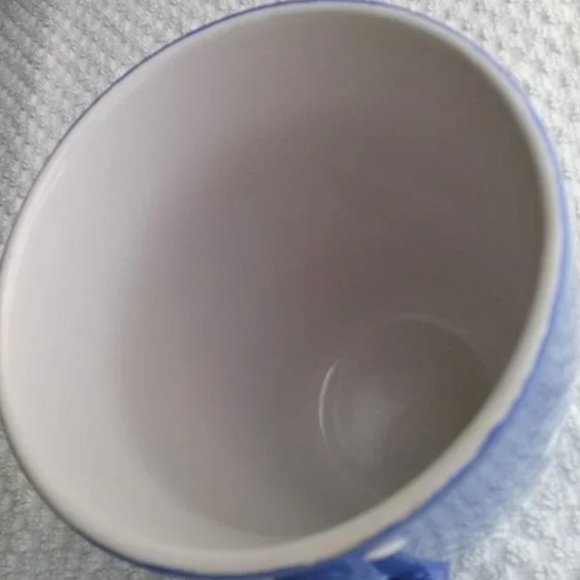 Glossy Ceramic Coffee Mug, Polka Dot, Blue & White - Picture 12 of 14